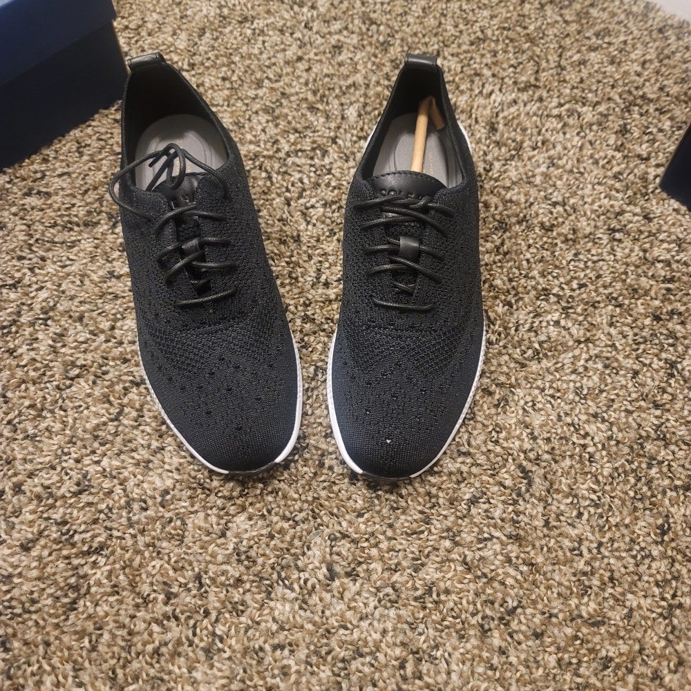 Cole Haan Black Knit Loafers